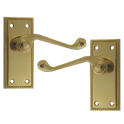 ASEC Georgian Plate Mounted Lever Furniture - PB Lever Latch Visi