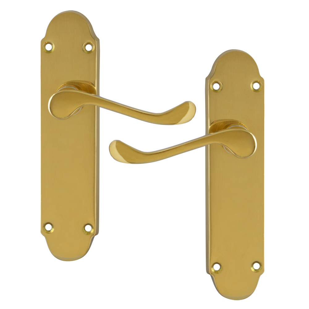 ASEC Oakley Plate Mounted Lever Furniture - PB Lever Latch Visi
