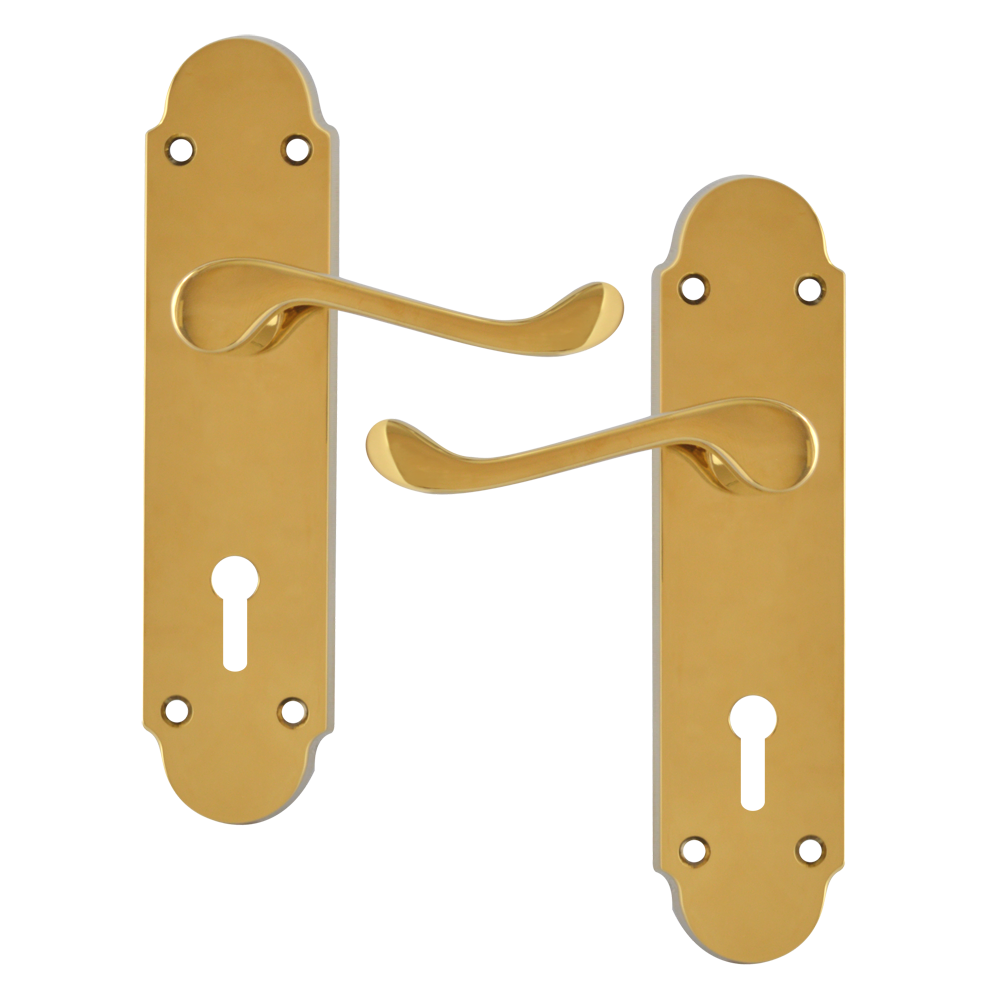ASEC Oakley Plate Mounted Lever Furniture - PB Lever Lock Visi