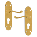 ASEC Oakley Plate Mounted Lever Furniture - PB Euro Lever Lock Visi