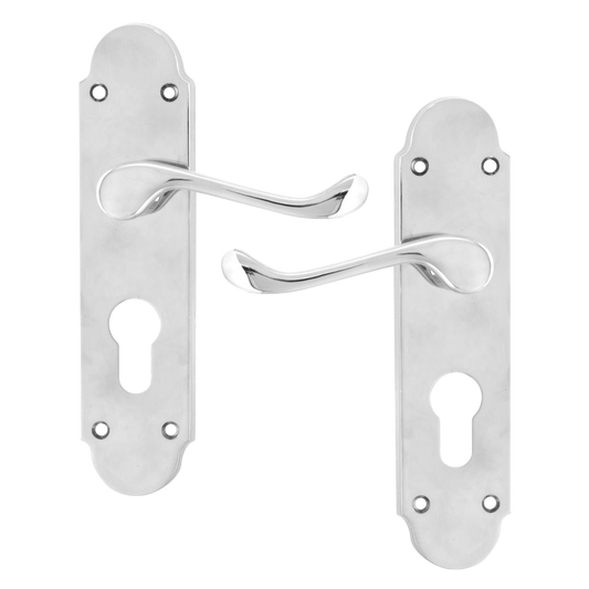 ASEC Oakley Plate Mounted Lever Furniture - CP Euro Lever Lock Visi