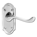 ASEC Ashstead Plate Mounted Lever Furniture - CP Short Plate Lever Latch Visi