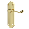 ASEC Ashstead Plate Mounted Lever Furniture - PB Long Plate Lever Latch Visi