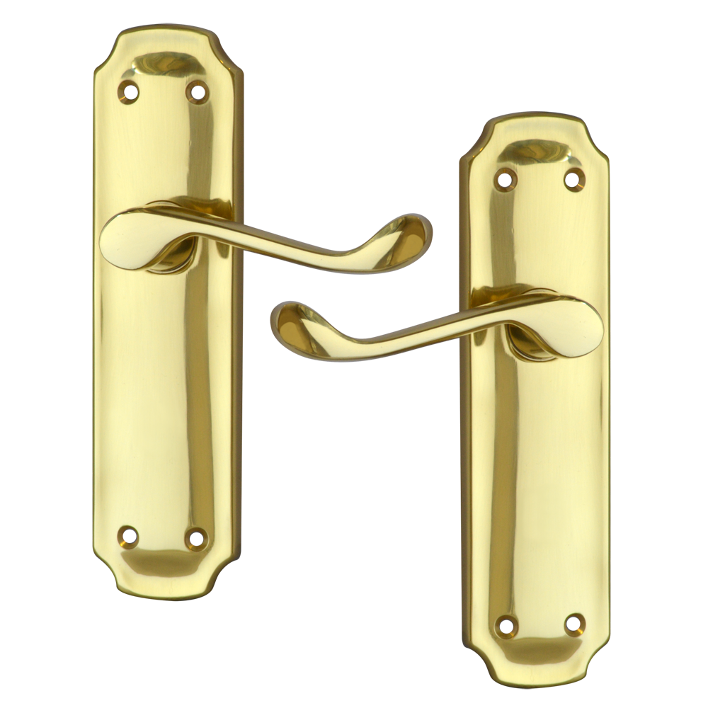 ASEC Birkdale Plate Mounted Lever Furniture - PB Lever Latch Visi