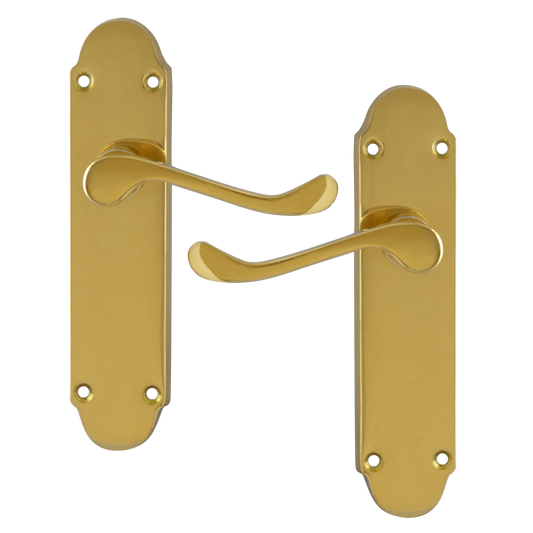 ASEC Oakley Plate Mounted Lever Furniture - PB Lever Latch Boxed