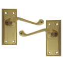 ASEC Georgian Plate Mounted Lever Furniture - PB Lever Latch Boxed