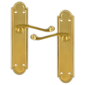 ASEC Georgian Shaped Plate Mounted Lever Furniture - PB Lever Latch