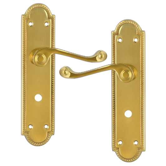 ASEC Georgian Shaped Plate Mounted Lever Furniture - PB Bathroom