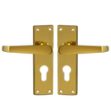 ASEC Victorian Plate Mounted Lever Furniture - PB Euro Lever Lock Boxed
