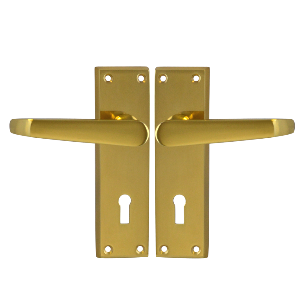 ASEC Victorian Plate Mounted Lever Furniture - PB Lever lock Boxed