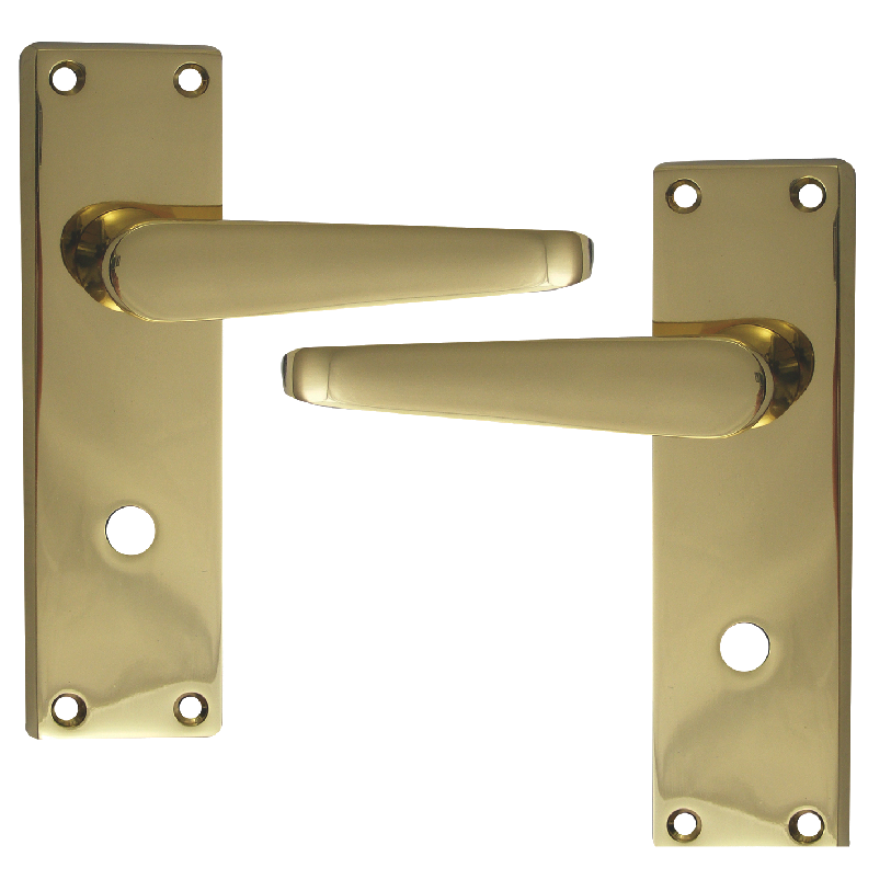 ASEC Victorian Plate Mounted Bathroom Lever Furniture - PB Boxed