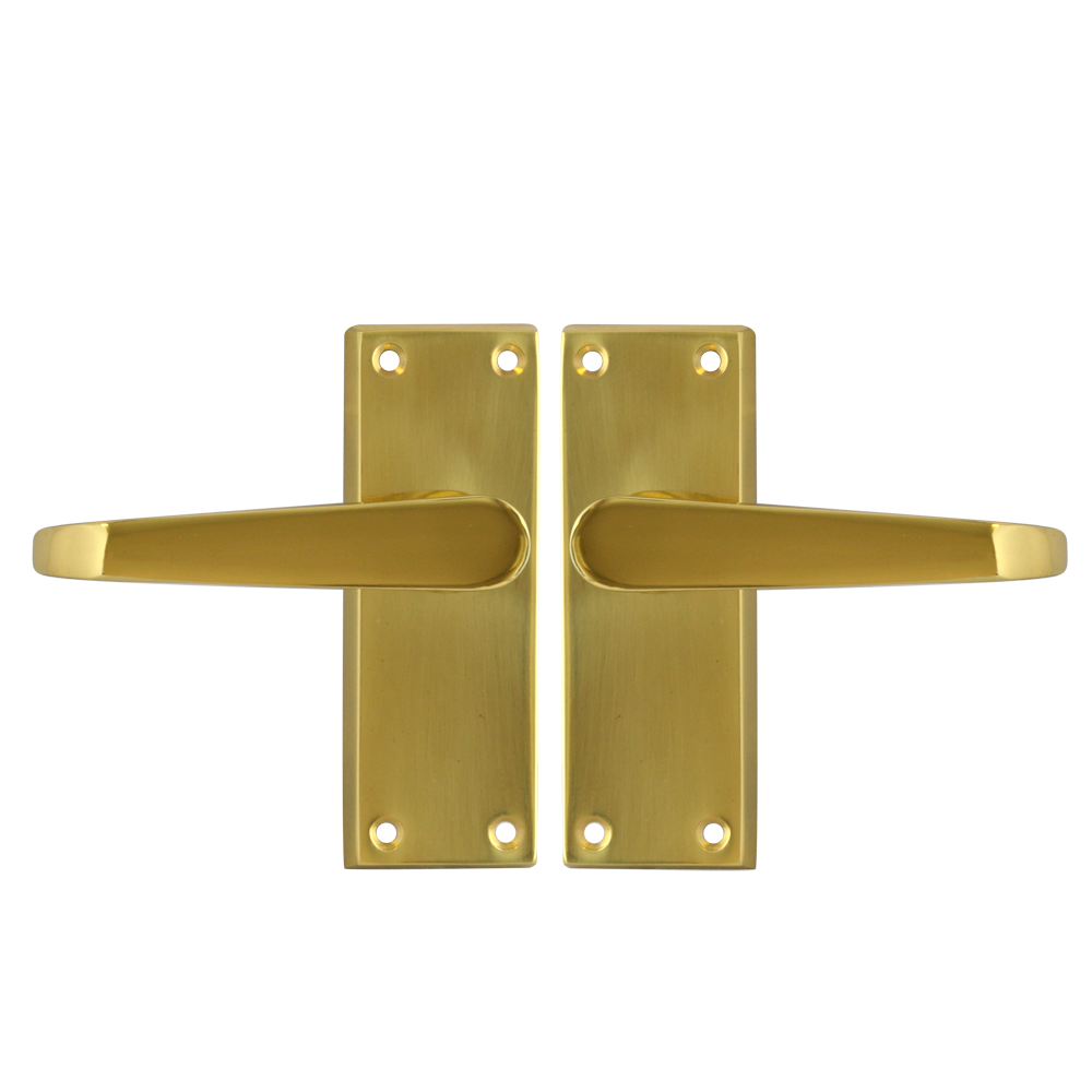 ASEC Victorian Plate Mounted Lever Furniture - PB Lever Latch Boxed