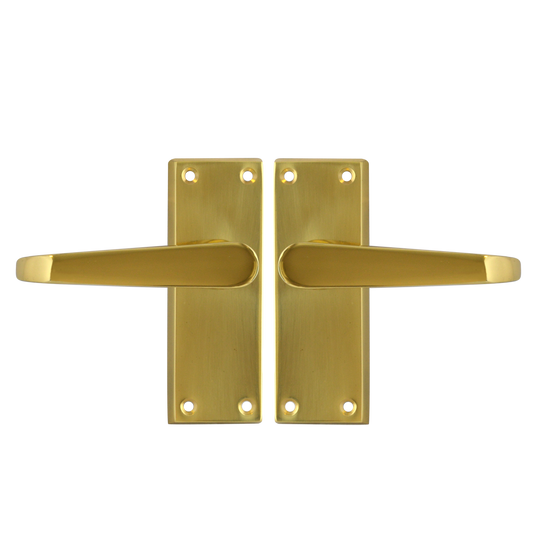 ASEC Victorian Plate Mounted Lever Furniture - PB Lever Latch Boxed