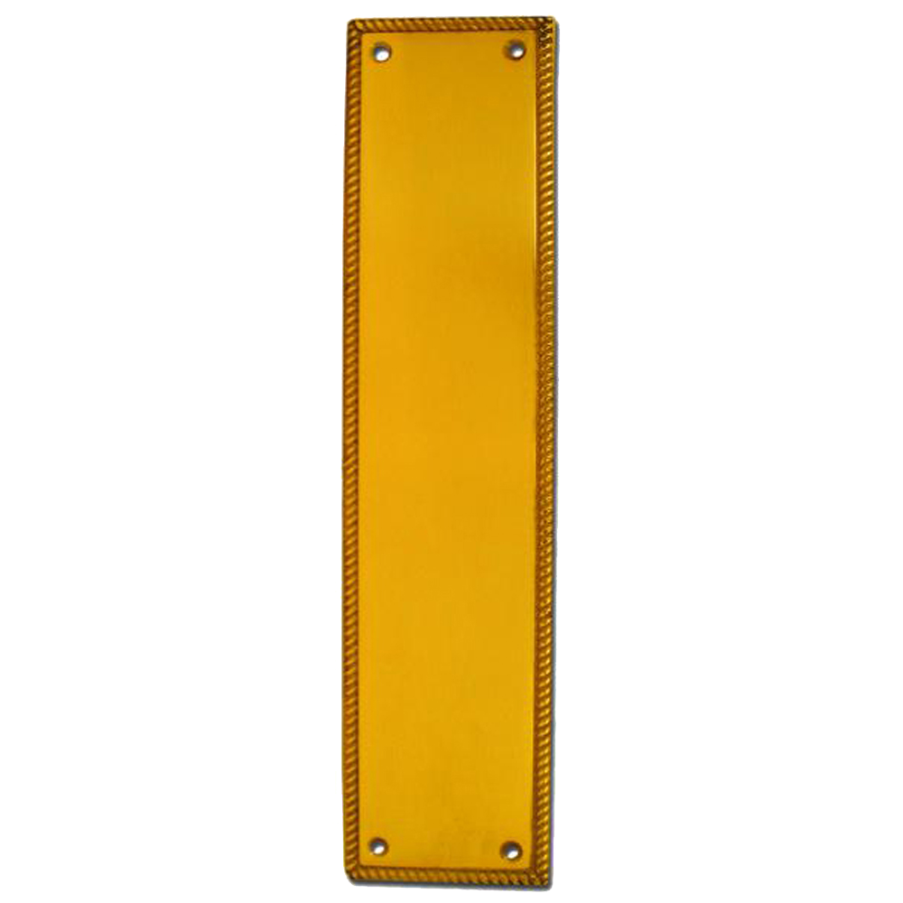 ASEC Georgian 73mm Wide Polished Brass Finger Plate - 305mm PB