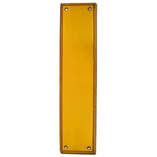 ASEC Georgian 73mm Wide Polished Brass Finger Plate - 305mm PB