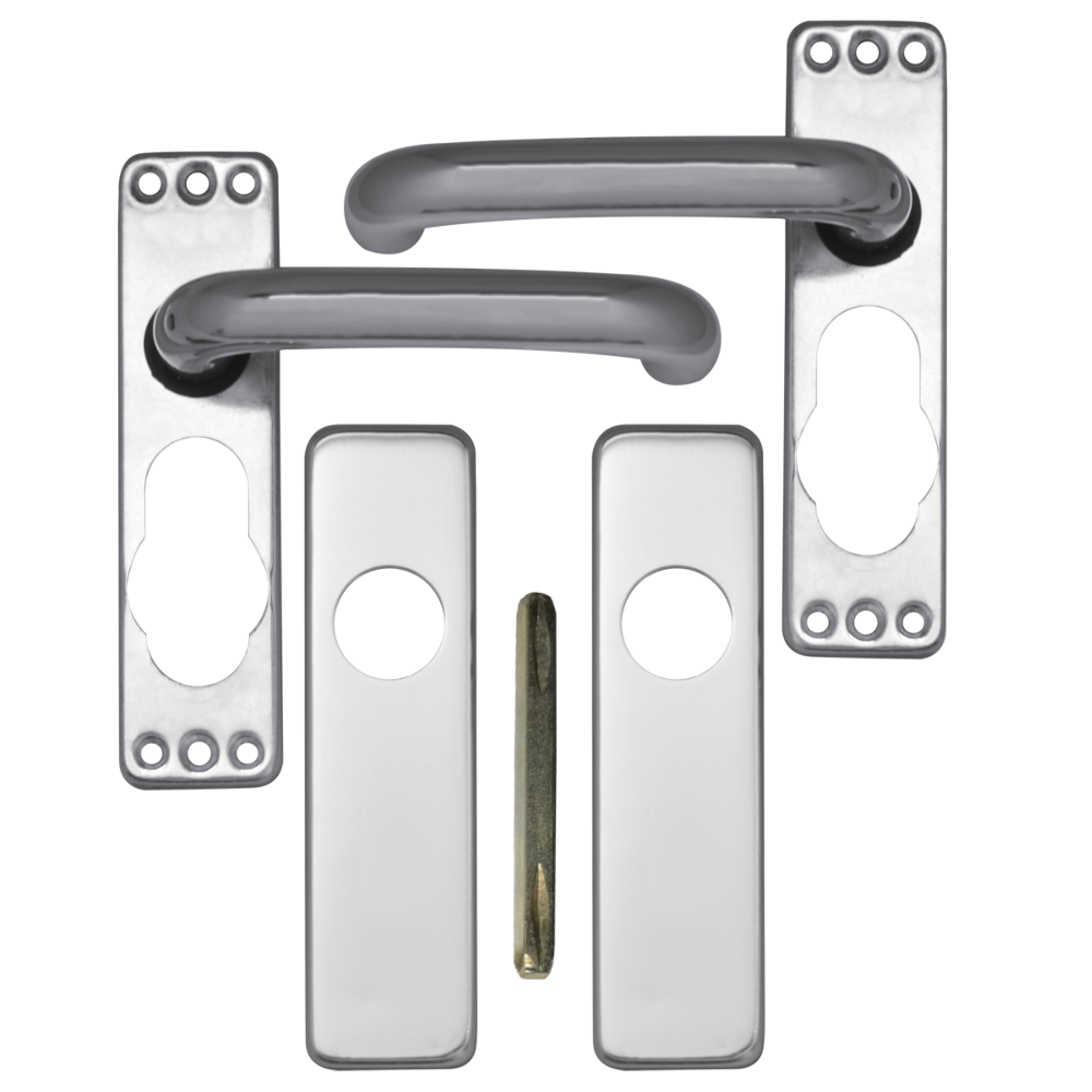 ASEC Plate Mounted Aluminium Lever Furniture - SAA Lever Latch