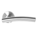 ASEC Stainless Steel Round Rose Lever Furniture - SSS Curved