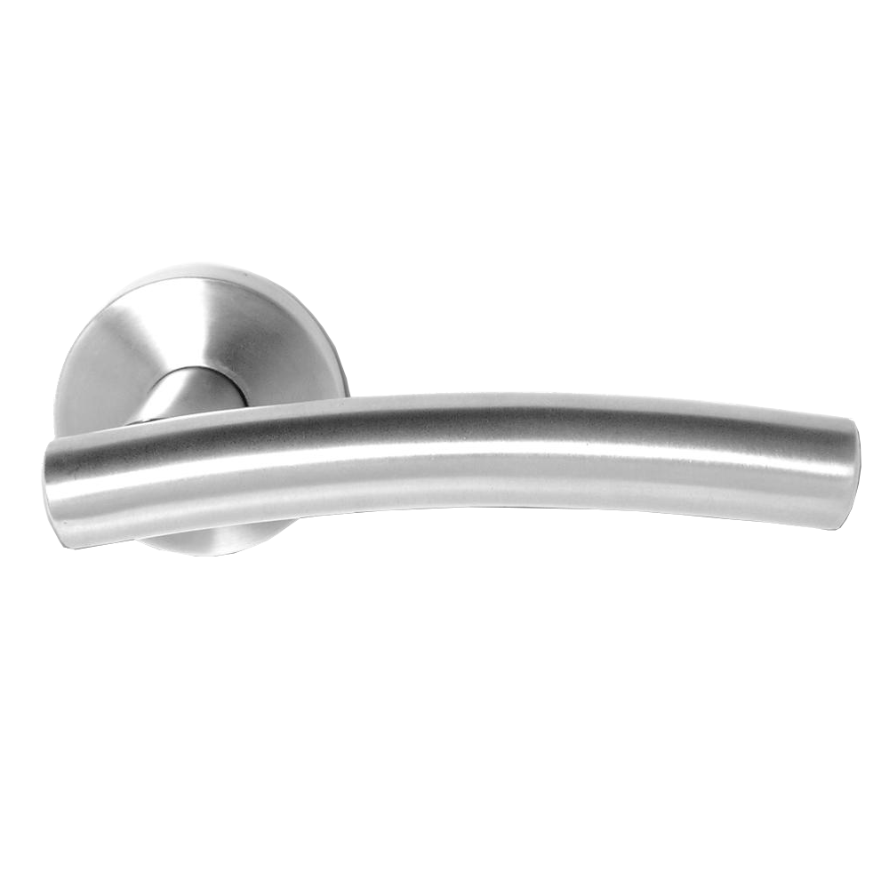 ASEC Stainless Steel Round Rose Lever Furniture - SSS Curved
