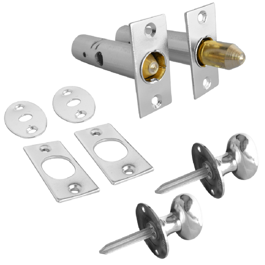 ASEC Door Security Rack Bolt & Turn - 60mm CP Visi