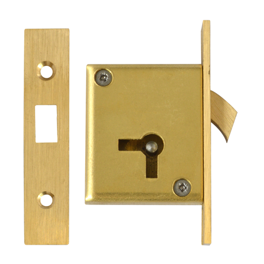 ASEC 85 4 Lever Mortice Cupboard Hooklock - 64mm SB KD RH Visi