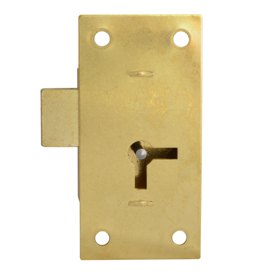 ASEC 100 1 Lever Straight Cupboard Lock - 75mm SB KA Visi