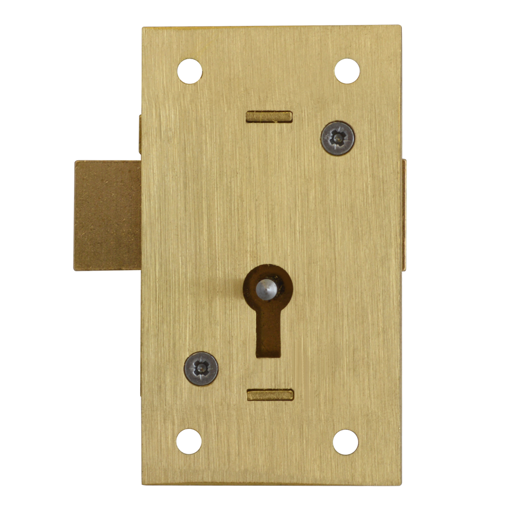 ASEC 36 2 Lever Straight Cupboard Lock - 64mm SB KD Visi