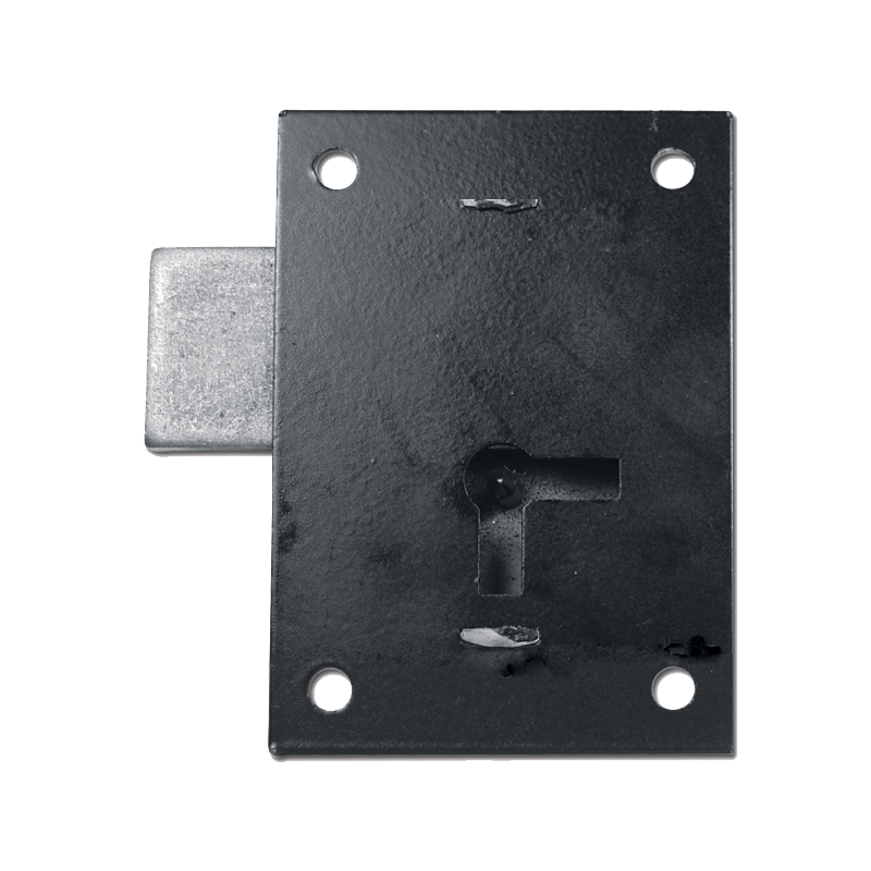 ASEC 155 1 Lever Straight Cupboard Lock - 75mm BLK KA Visi