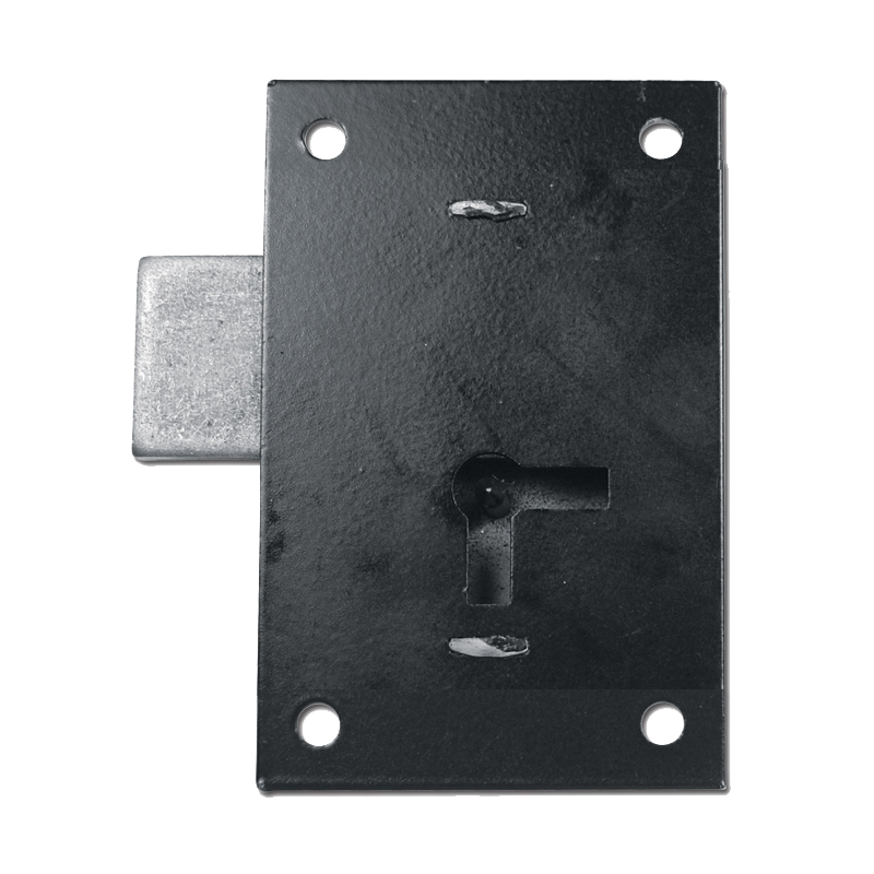 ASEC 155 1 Lever Straight Cupboard Lock - 89mm BLK KA Visi