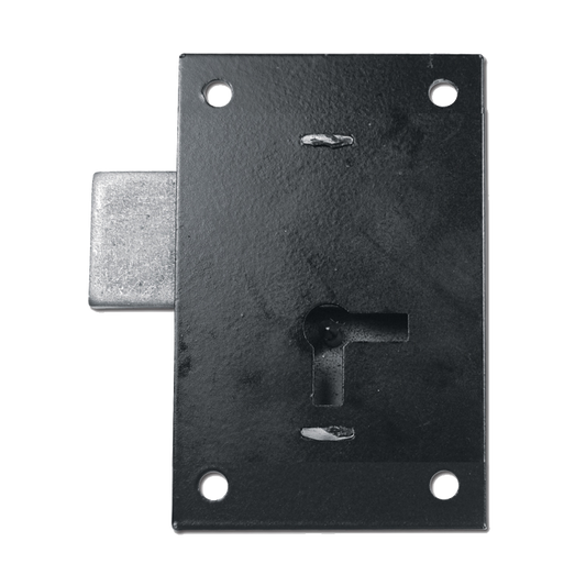 ASEC 155 1 Lever Straight Cupboard Lock - 89mm BLK KA Visi