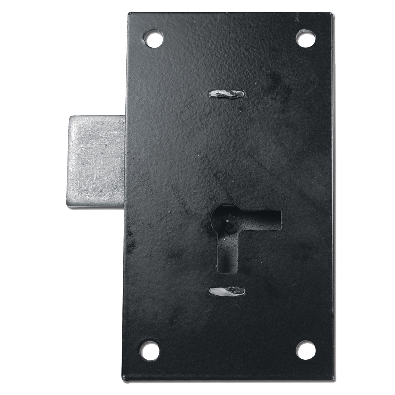 ASEC 155 1 Lever Straight Cupboard Lock - 102mm BLK KA Visi