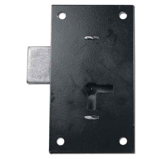 ASEC 155 1 Lever Straight Cupboard Lock - 102mm BLK KA Visi