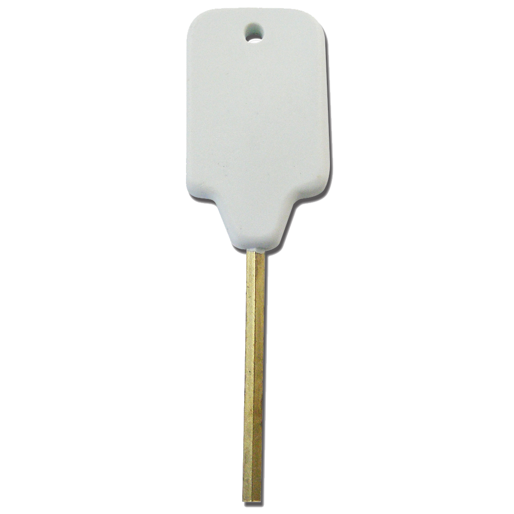ASEC TS7451 White Plastic Head Avocet WMS Window Key - White Plastic Head Key