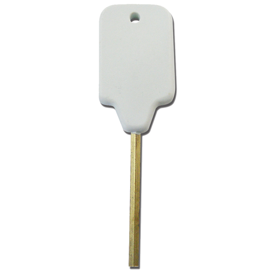 ASEC TS7451 White Plastic Head Avocet WMS Window Key - White Plastic Head Key