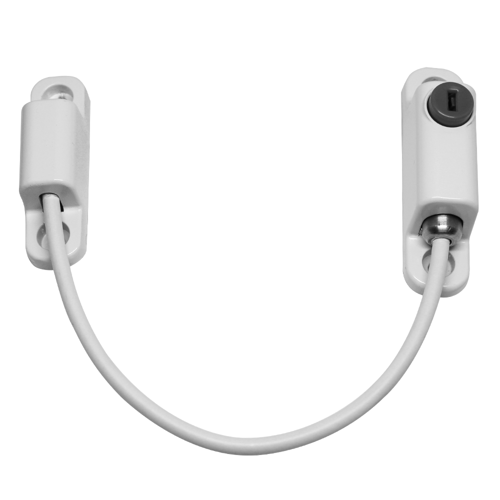 CHAMELEON 150mm Locking Window Cable Restrictor - White