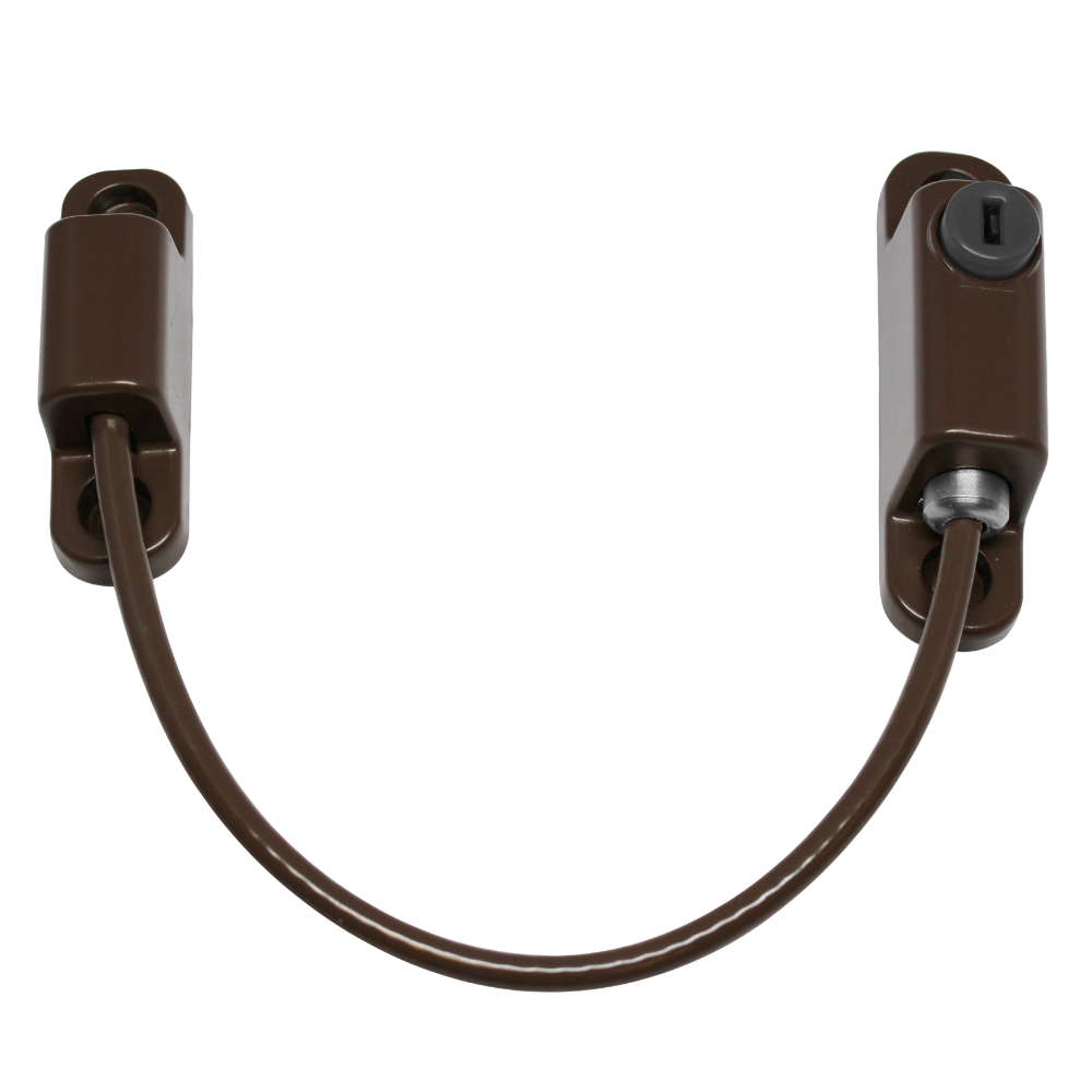 CHAMELEON 150mm Locking Window Cable Restrictor - Brown