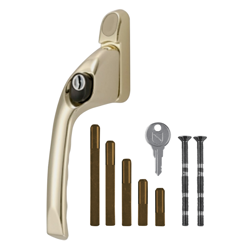 CHAMELEON Adaptable Multi Spindle Offset Window Espag Handle - Polished Brass - LH