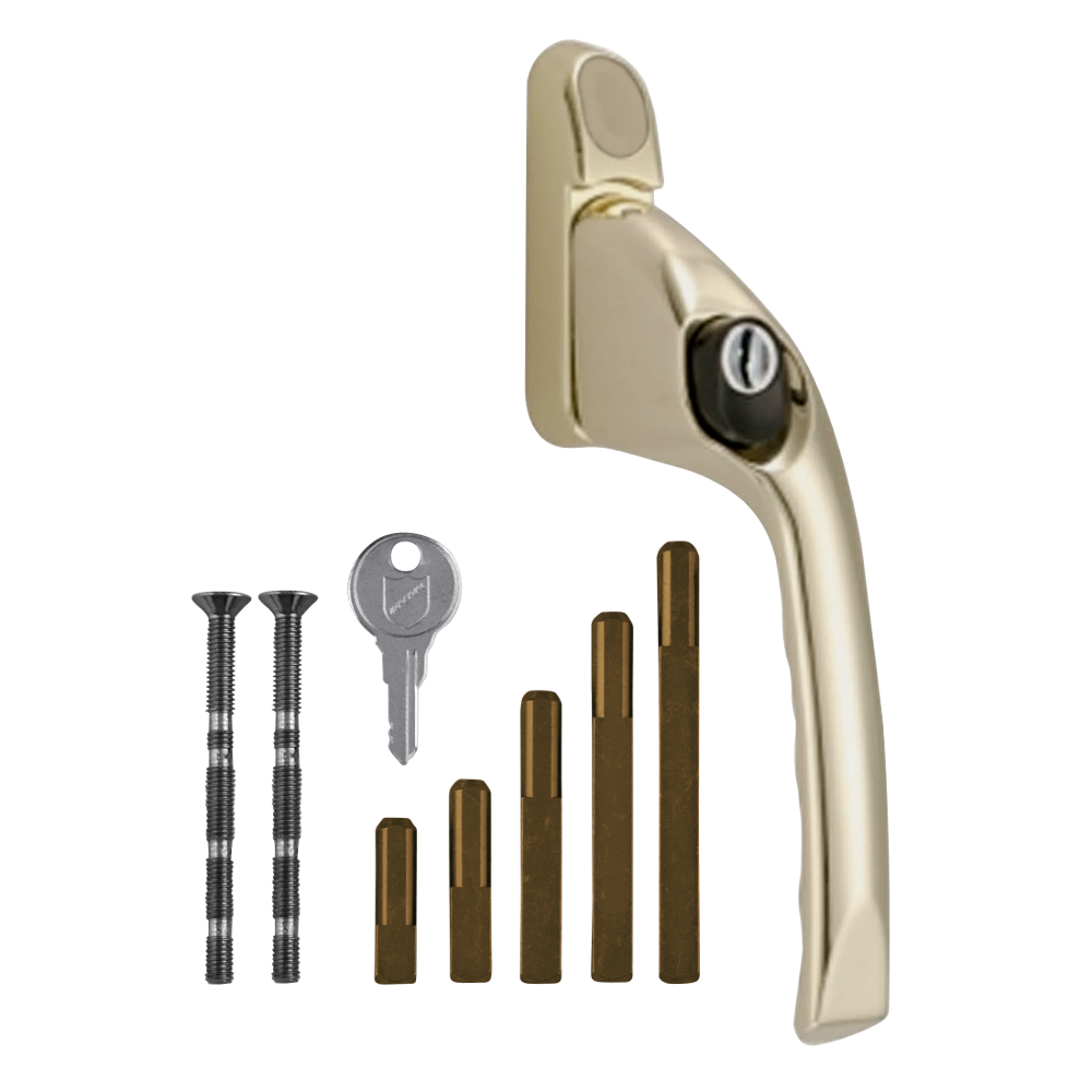 CHAMELEON Adaptable Multi Spindle Offset Window Espag Handle - Polished Brass - RH