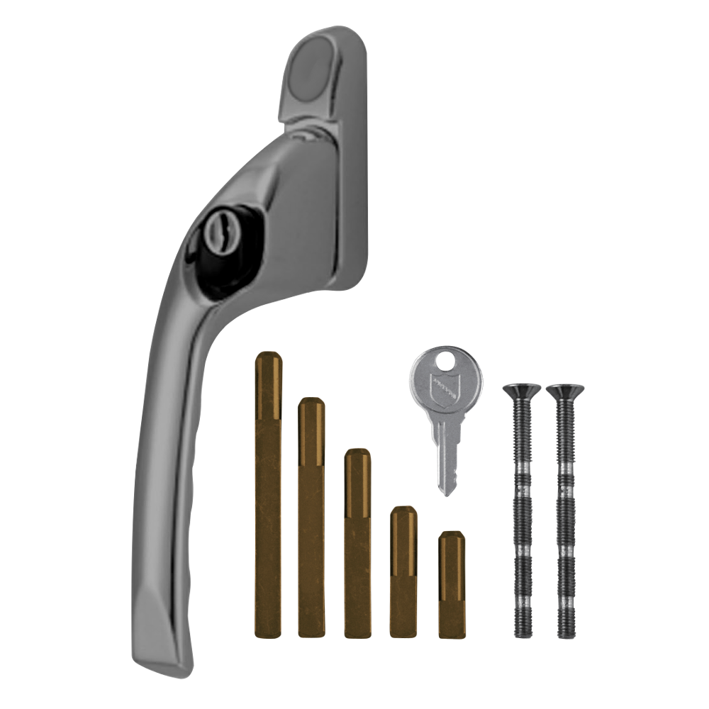 CHAMELEON Adaptable Multi Spindle Offset Window Espag Handle - Satin Chrome - LH