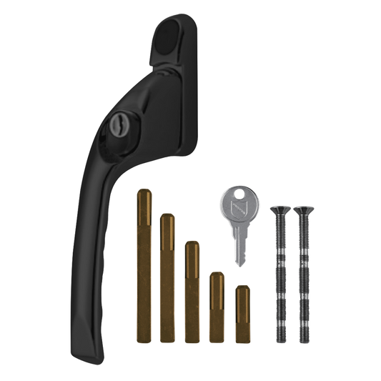CHAMELEON Adaptable Multi Spindle Offset Window Espag Handle - Black - LH