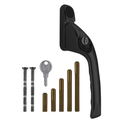 CHAMELEON Adaptable Multi Spindle Offset Window Espag Handle - Black - RH