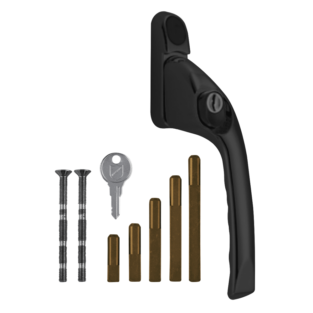 CHAMELEON Adaptable Multi Spindle Offset Window Espag Handle - Black - RH