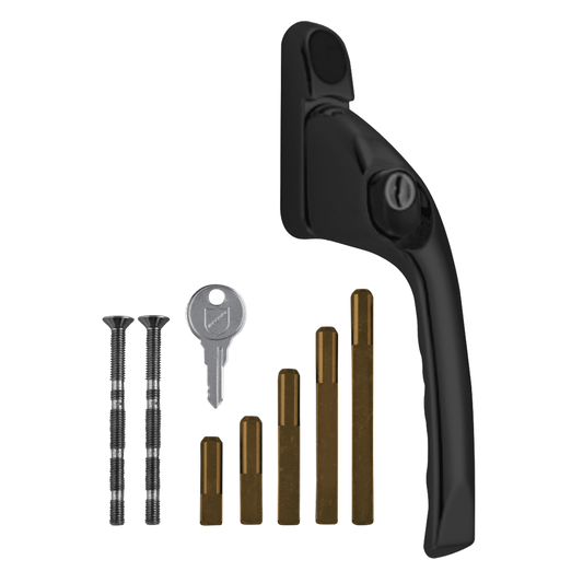 CHAMELEON Adaptable Multi Spindle Offset Window Espag Handle - Black - RH
