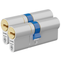 CAVEO TS007 3* Double Euro Dimple Cylinder Keyed Alike Pair - 85mm 45(Ext)/40 (40/10/35) 3 Keys