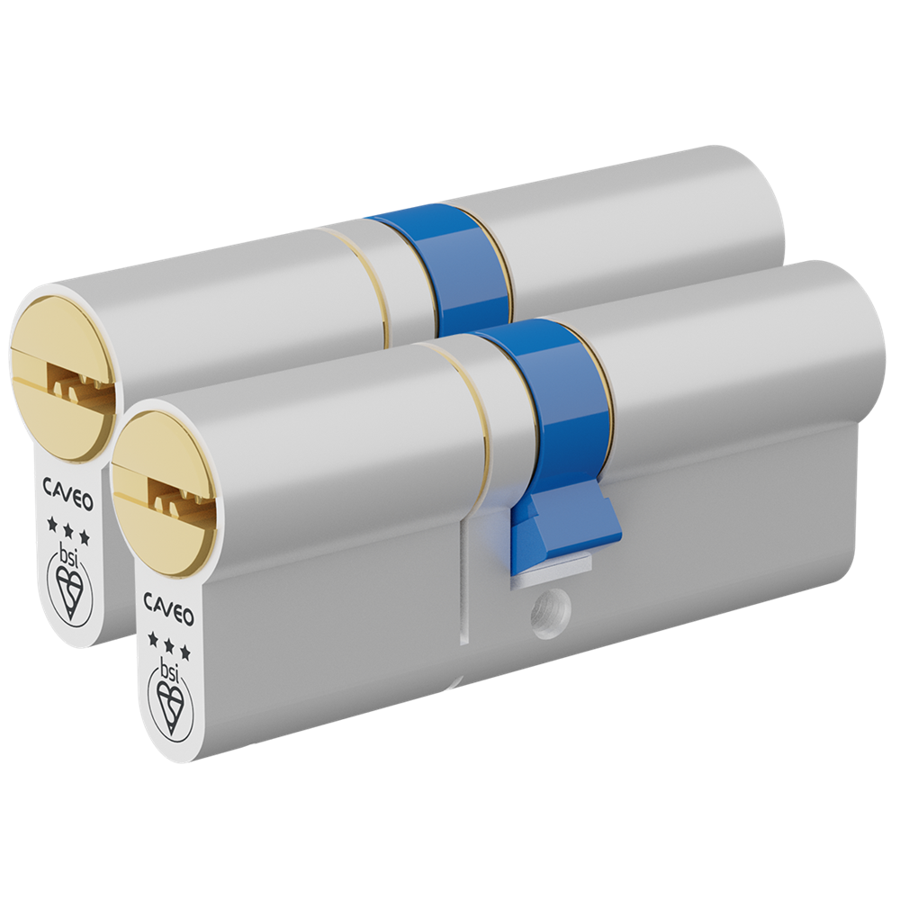 CAVEO TS007 3* Double Euro Dimple Cylinder Keyed Alike Pair - 85mm 50(Ext)/35 (45/10/30) 3 Keys