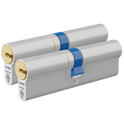 CAVEO TS007 3* Double Euro Dimple Cylinder Keyed Alike Pair - 100mm 60(Ext)/40 (55/10/35) 3 Keys