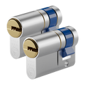 CAVEO TS007 3* Half Euro Dimple Cylinder Keyed Alike Pair - 45mm (35/10) 3 Keys