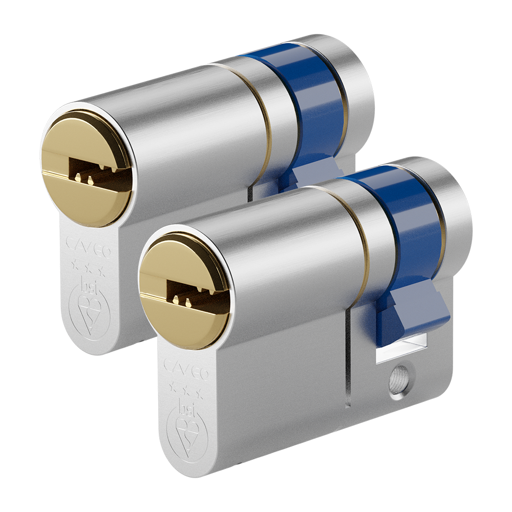 CAVEO TS007 3* Half Euro Dimple Cylinder Keyed Alike Pair - 45mm (35/10) 3 Keys