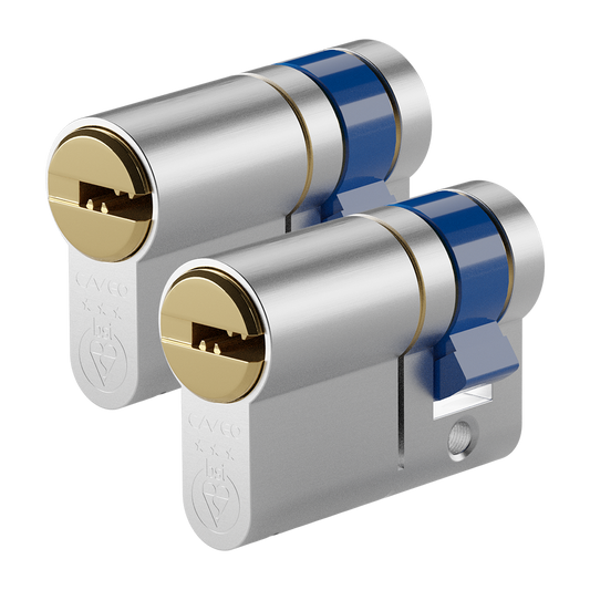 CAVEO TS007 3* Half Euro Dimple Cylinder Keyed Alike Pair - 45mm (35/10) 3 Keys
