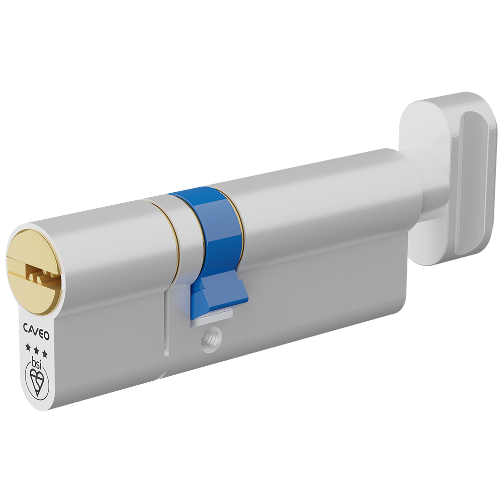 CAVEO TS007 3* Key & Turn Euro Dimple Cylinder - 85mm 35(Ext)/50 (30/10/45T) KD