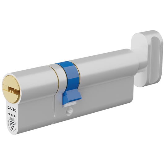 CAVEO TS007 3* Key & Turn Euro Dimple Cylinder - 85mm 35(Ext)/50 (30/10/45T) KD